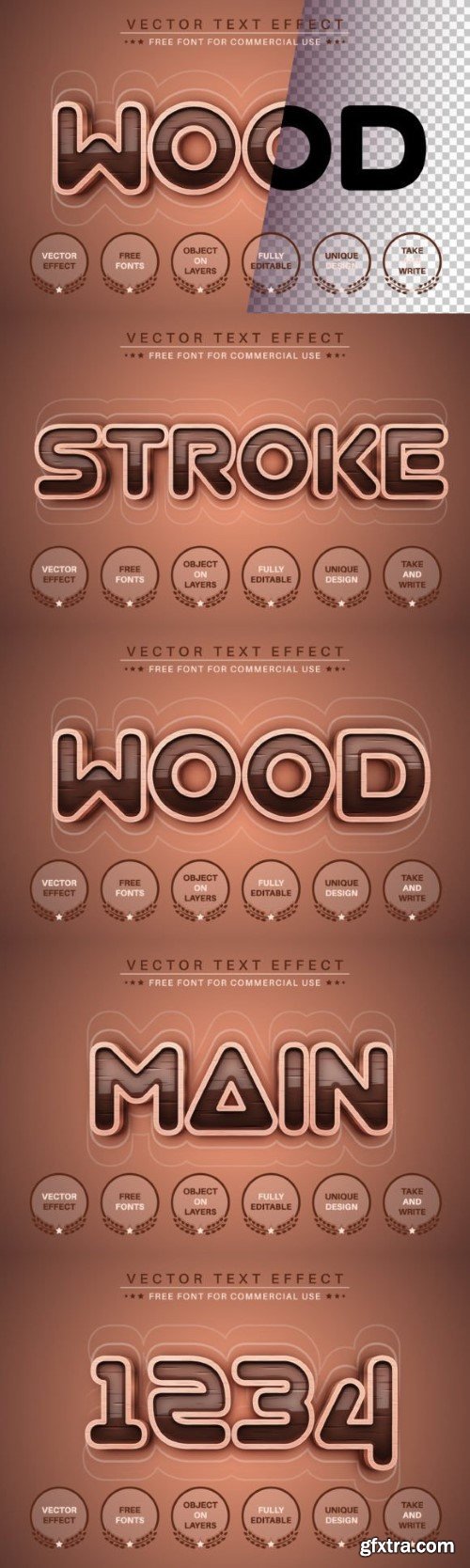 Dark Wood - Editable Text Effect