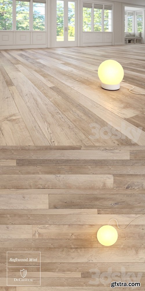 Pro 3DSky -  Raftwood Mist wooden floor by DuChateau