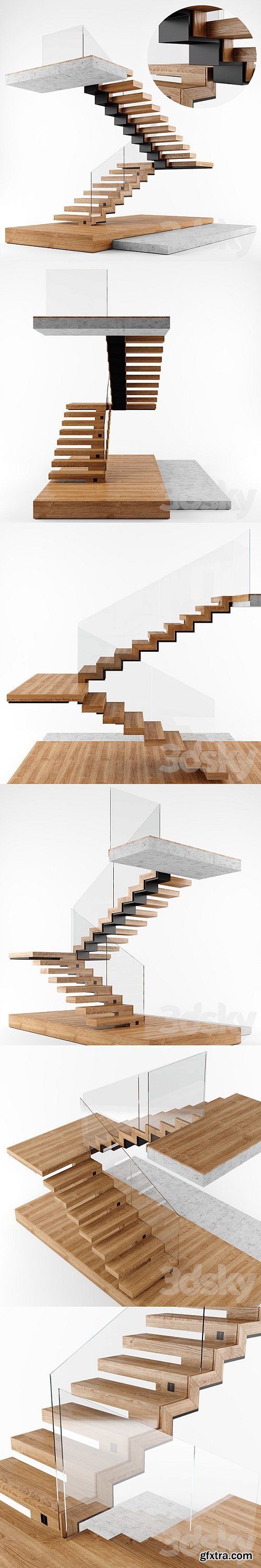 Pro 3DSky -  Modern interior stair 02