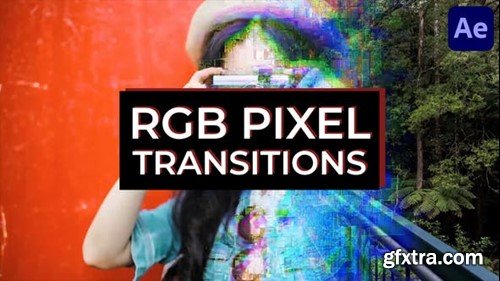 Videohive RGB Pixel Transitions for After Effects 44452835