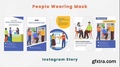 Videohive People Wearing Mask Instagram Story 44420829