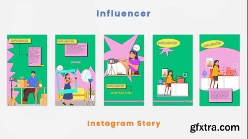Videohive Influencer Character Instagram Story 44419997