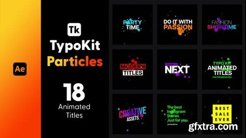 Videohive Typo Kit Particles Titles for After Effects 44565286