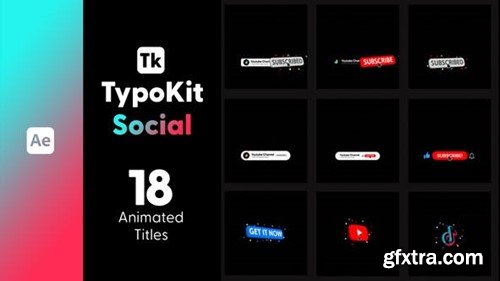 Videohive Typo Kit Social Titles for After Effects 44546045