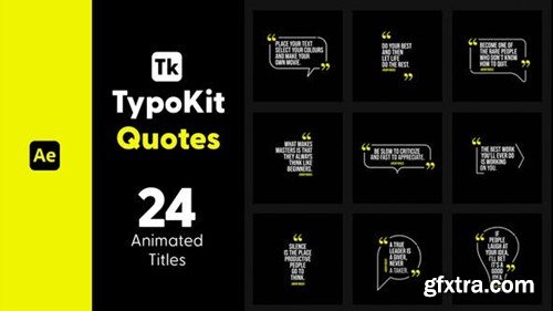 Videohive Typo Kit Quotes Titles for After Effects 44526134