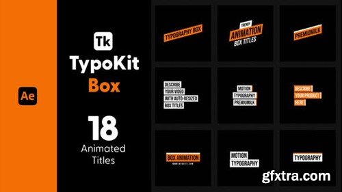 Videohive Typo Kit Box Titles for After Effects 44522047