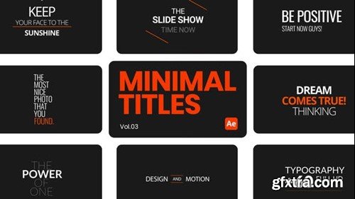 Videohive Minimal Titles 03 for After Effects 44561295