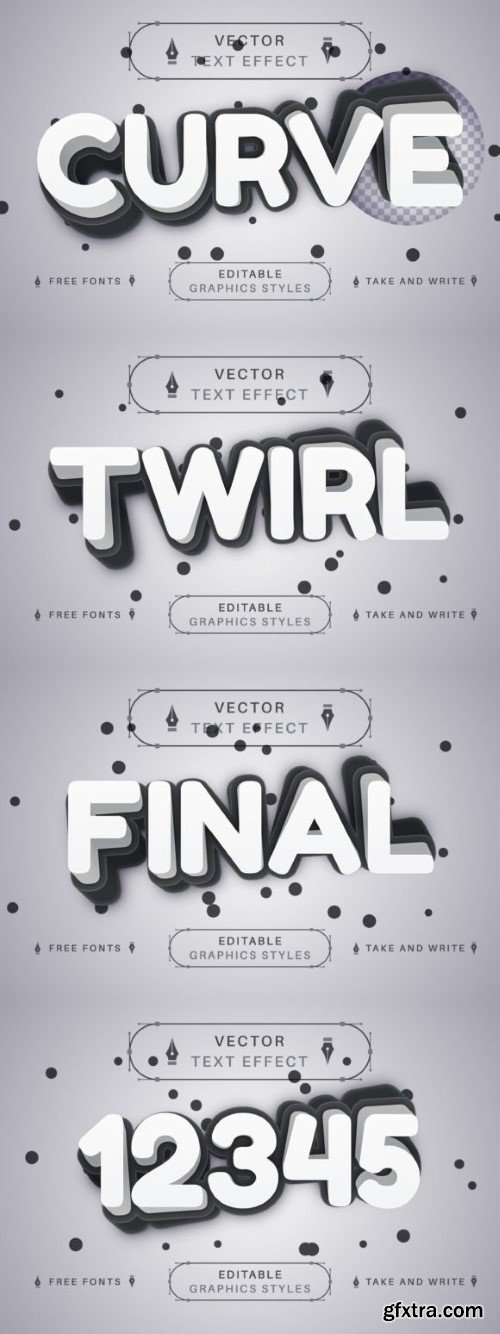 Curve - Editable Text Effect, Font Style