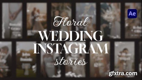Videohive 16 Floral Wedding Stories 44269779