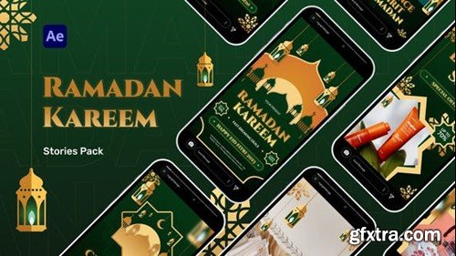 Videohive Ramadan Kareem Stories Pack Video Display After Effect Template 44519681