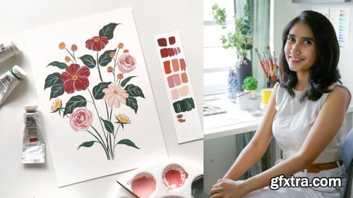 Floral Exploration with Gouache : Learn to Paint Flowers and Create Beautiful Compositions