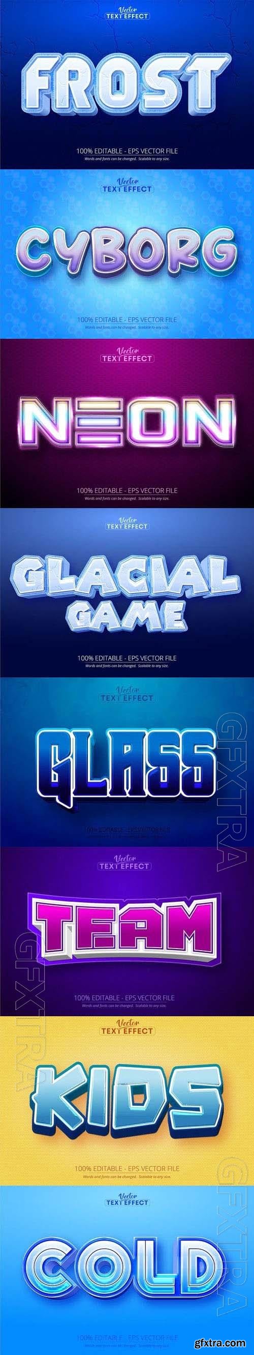 Vector 3d text editable, text effect font vol 138