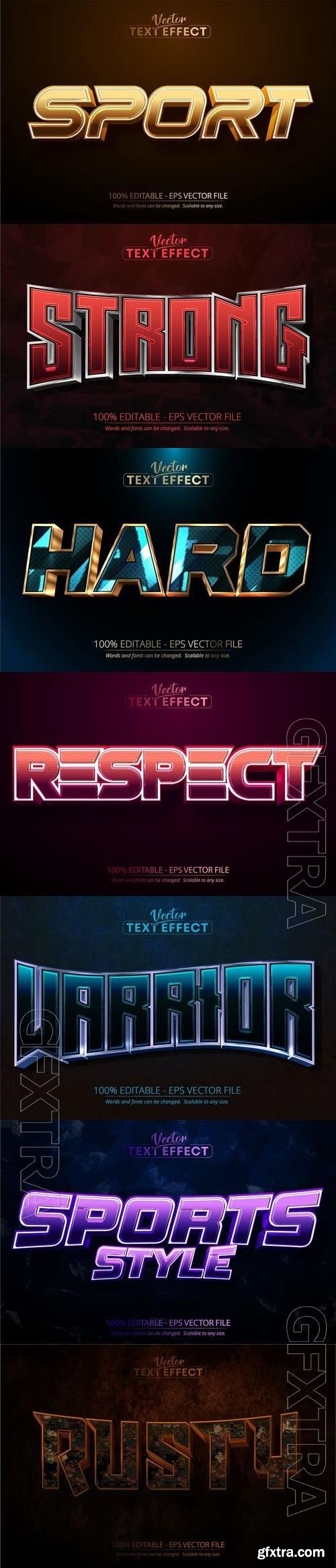 Vector 3d text editable, text effect font vol 137