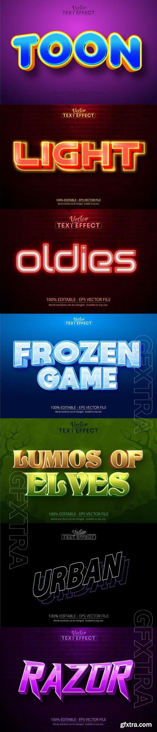 Vector 3d text editable, text effect font vol 135