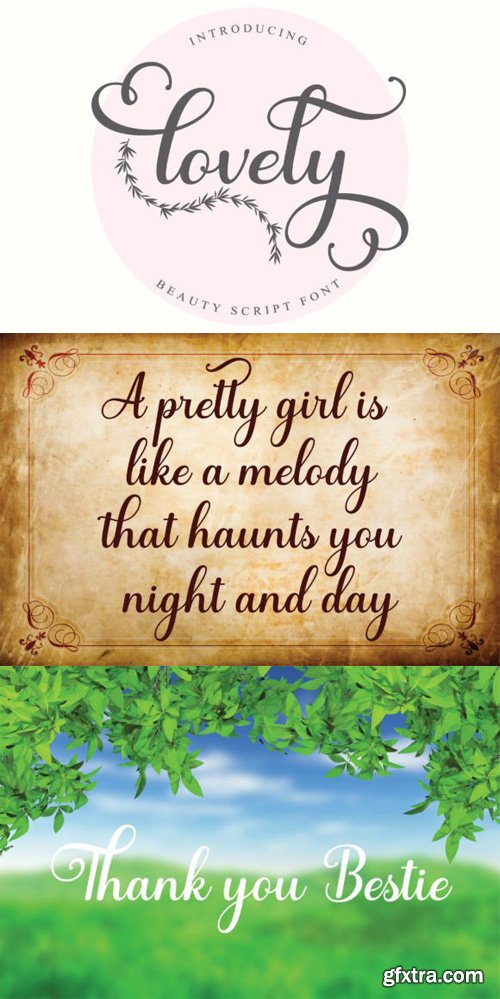 Lovely Script Font OTF TTF