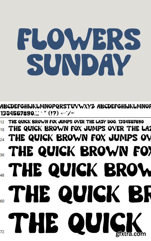 Flowers Sunday - Retro Display Font Flowers Sunday - Retro Display Font
