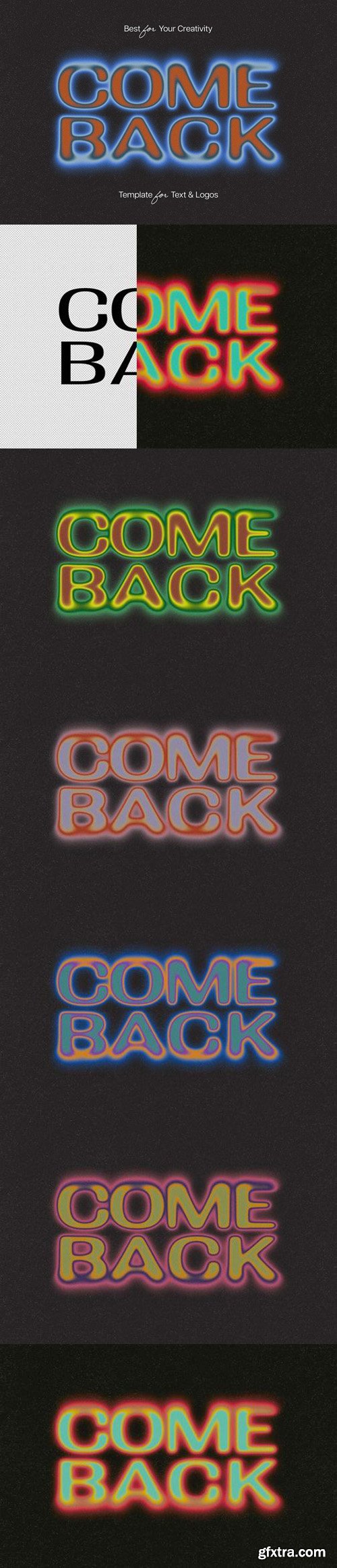 Come Back - Photoshop Text Effect