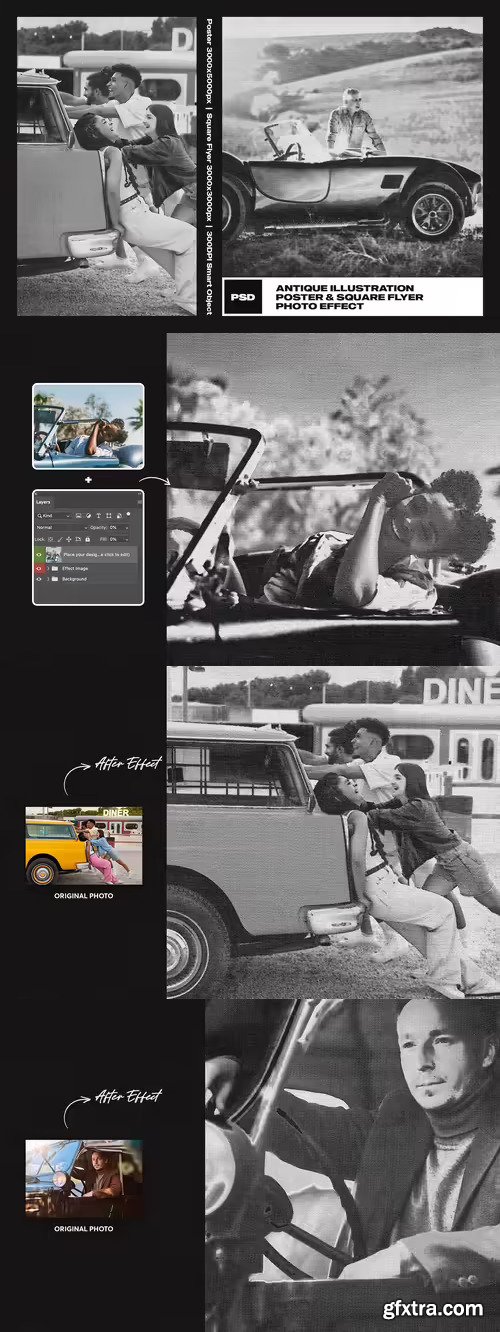 Antique Illustration Photo Effect