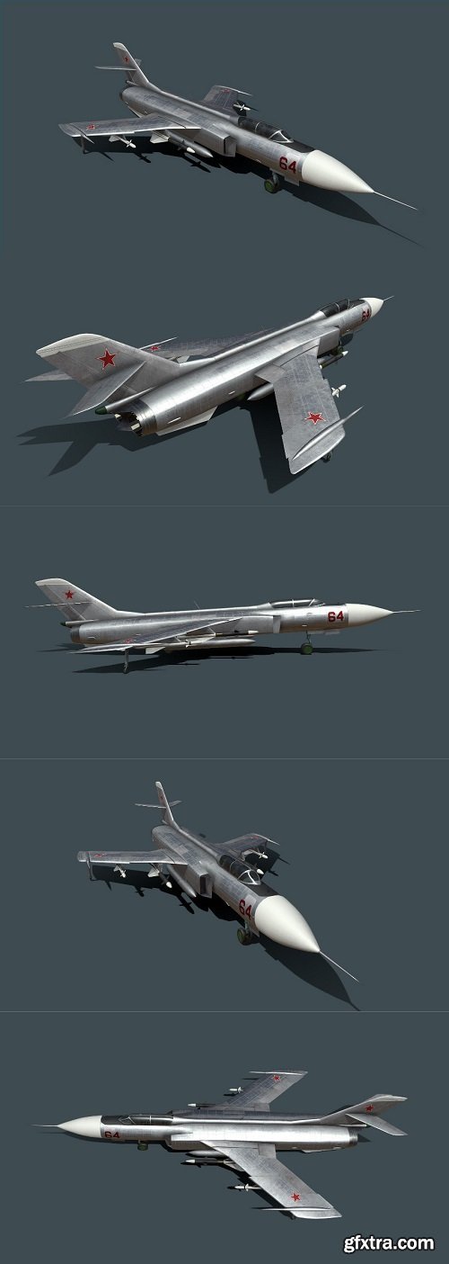 Yak-28-64 Prototype Interceptor 3D Model