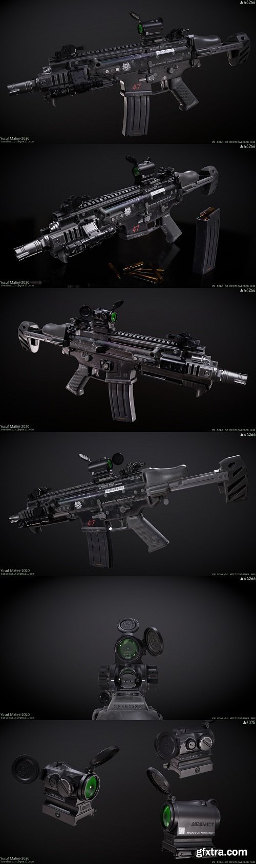 FN SCAR-SC SMG 3D Model