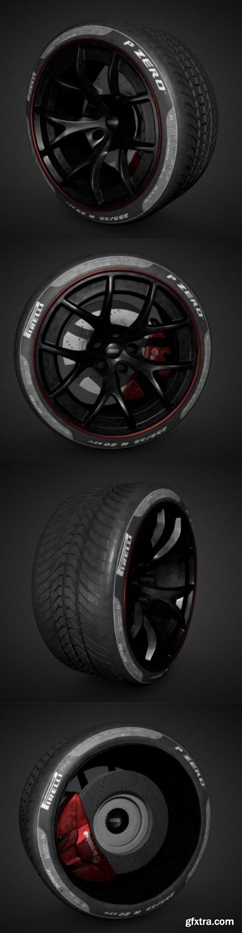 Pirelli P Zero Tyre 3D Model