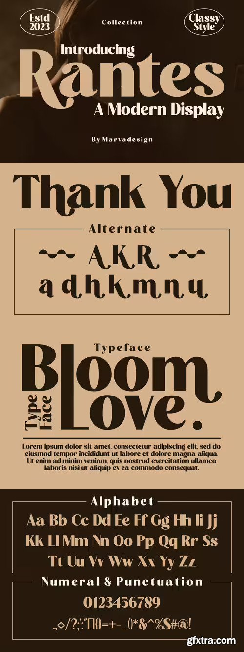 Rantes - A Modern Display Font