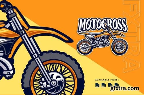 Motocross Motorcycle Automotive logo design
