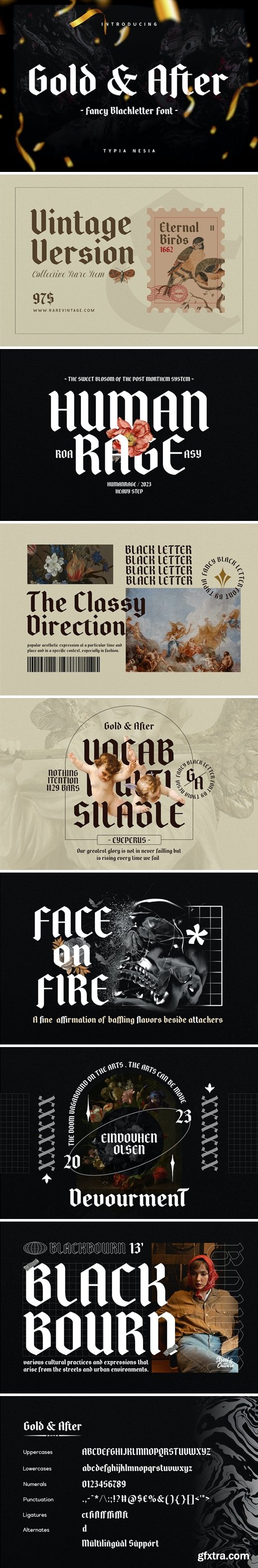 Gold and After - Vintage Blackletter Display Font