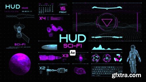 Videohive HUD Sci-Fi for After Effects 44657441 Videohive HUD Sci-Fi for After Effects 44657441