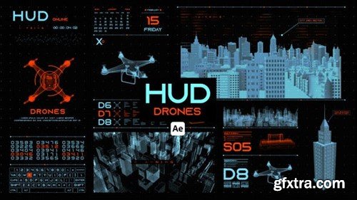 Videohive HUD Drones for After Effects 44657282 Videohive HUD Drones for After Effects 44657282