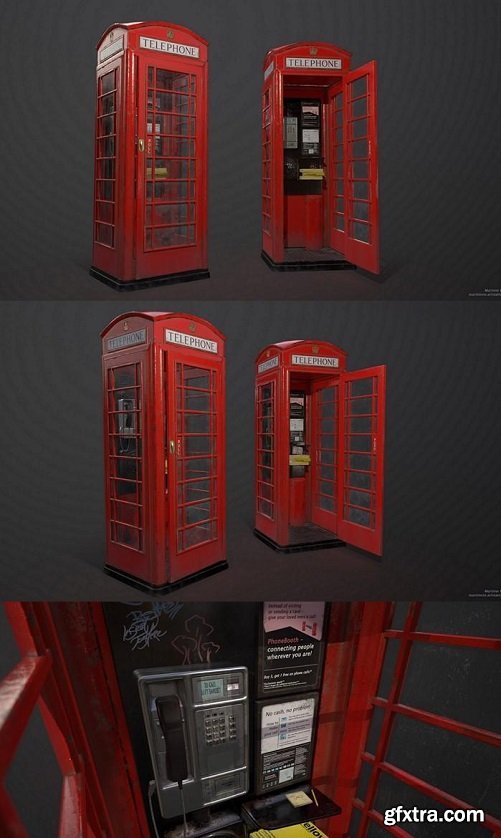 British K6 telephone box