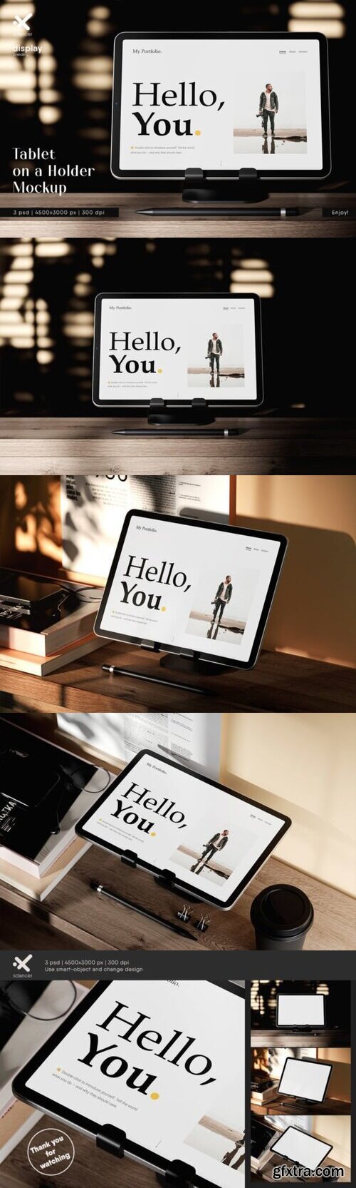 Tablet on a Holder Mockup