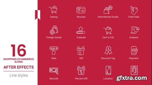 Videohive Shopping Ecommerce Icons Pack 44625144 Videohive Shopping Ecommerce Icons Pack 44625144