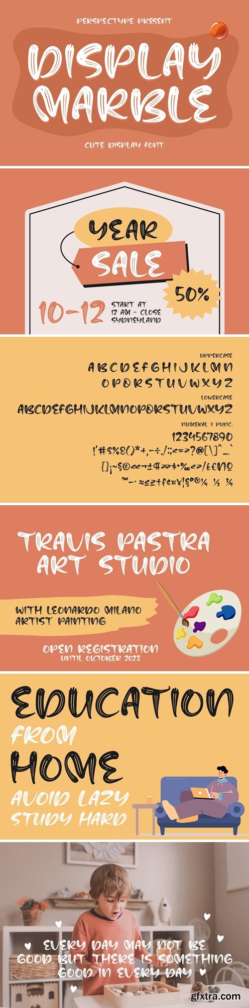 Display Marble Cute Display Font