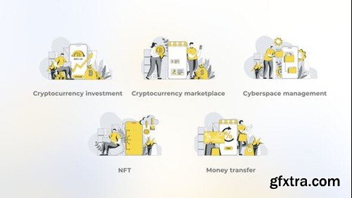 Videohive Cyberspace Management - Yellow Gray Flat Illustration 44638039 Videohive Cyberspace Management - Yellow Gray Flat Illustration 44638039