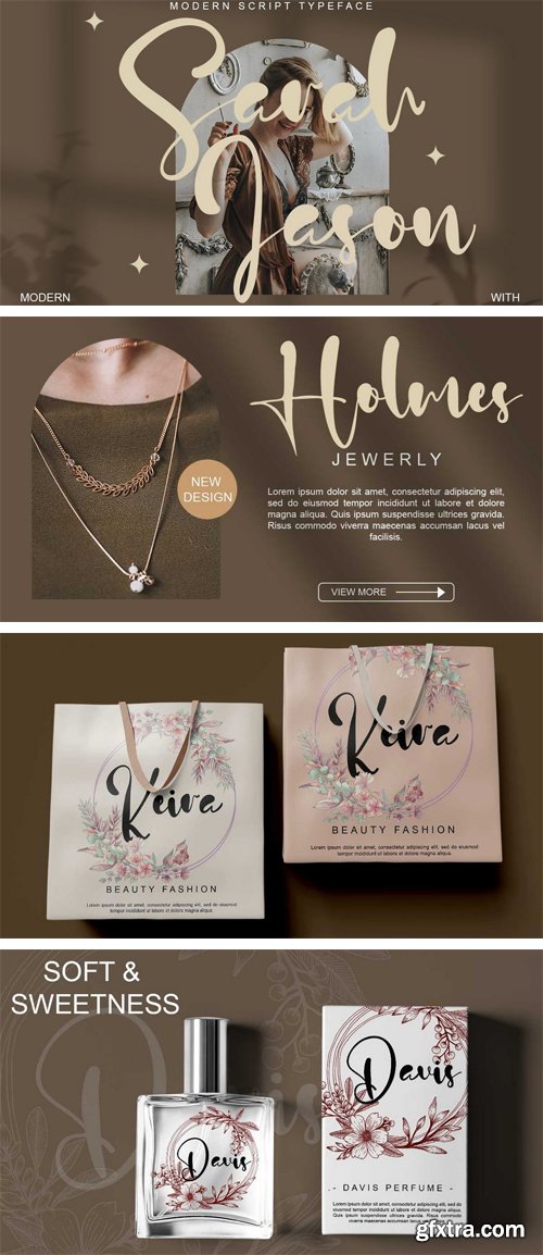 Sarah Jason Script Typeface Sarah Jason Script Typeface