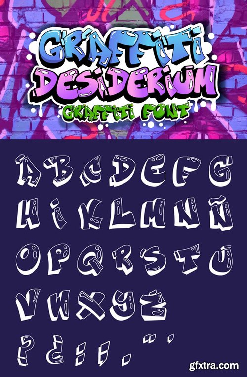 Graffiti Desiderium - 3D Graffiti Font Graffiti Desiderium - 3D Graffiti Font