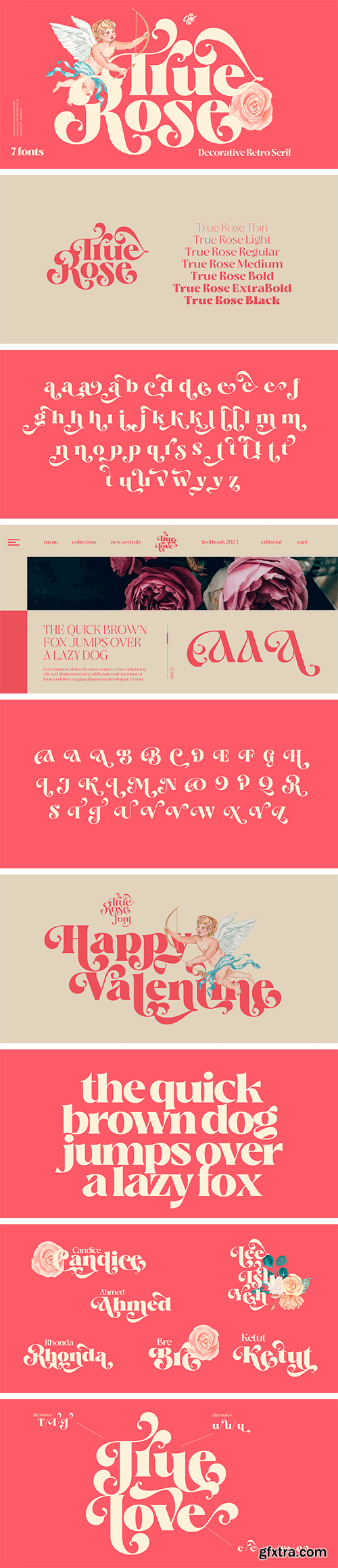 True Rose Font Family