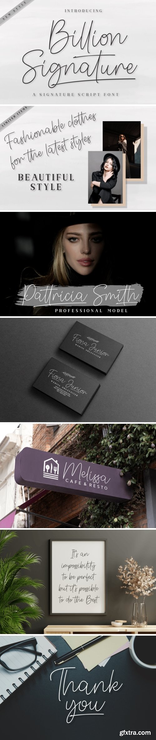 Billion Signature Font