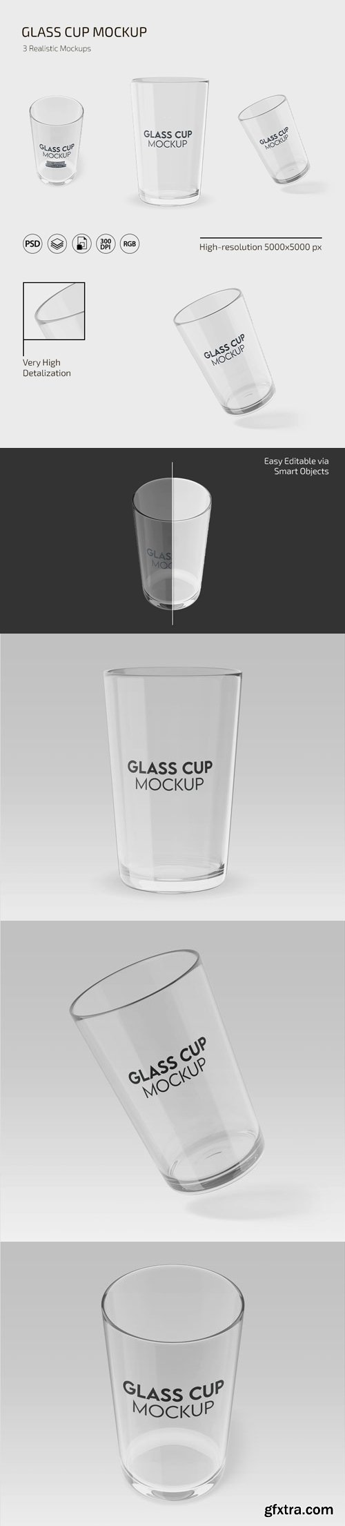 Realistic Glass Cups PSD Mockups Templates Realistic Glass Cups PSD Mockups Templates