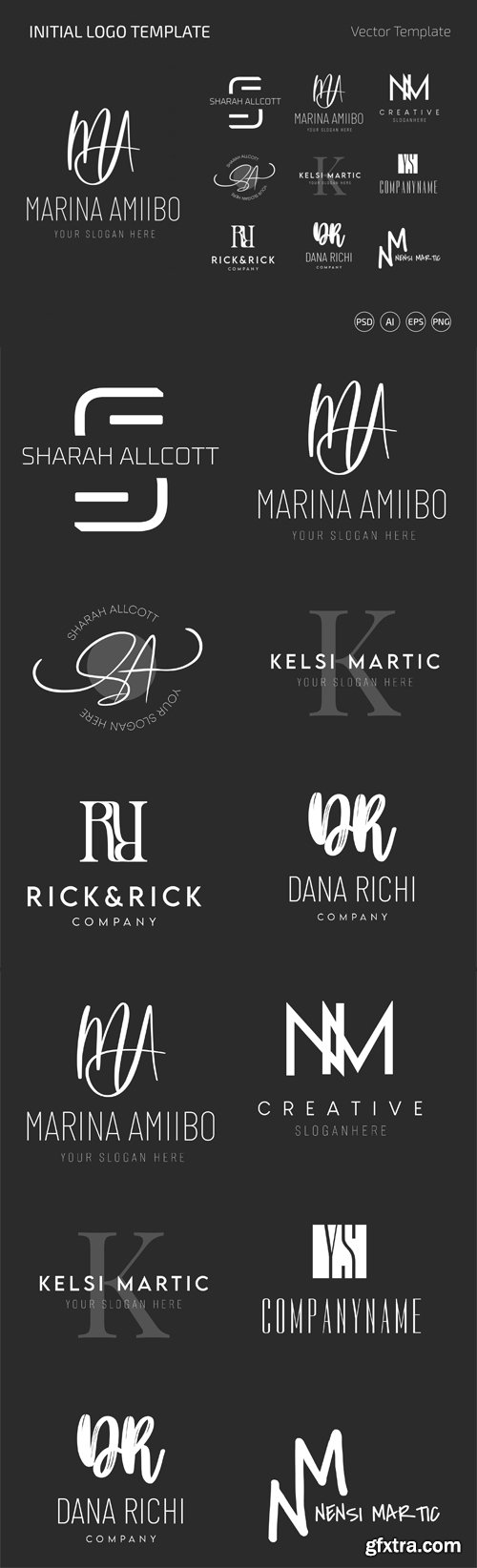 Initial Business Logo Templates Initial Business Logo Templates