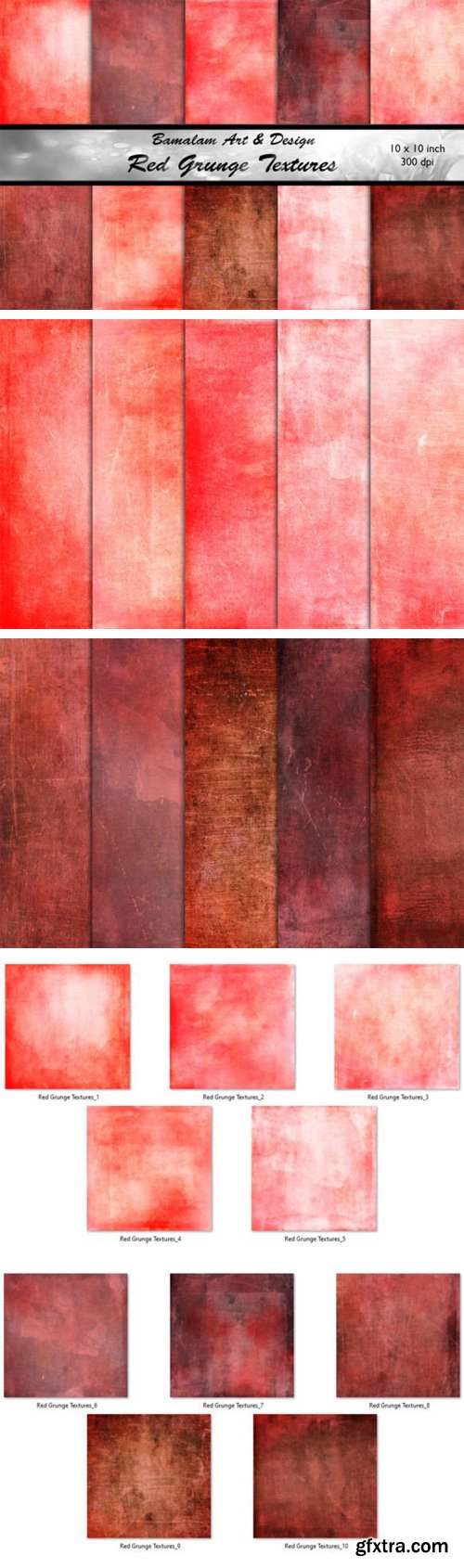 Bright & Dark Red Grunge Textures Pack Bright & Dark Red Grunge Textures Pack