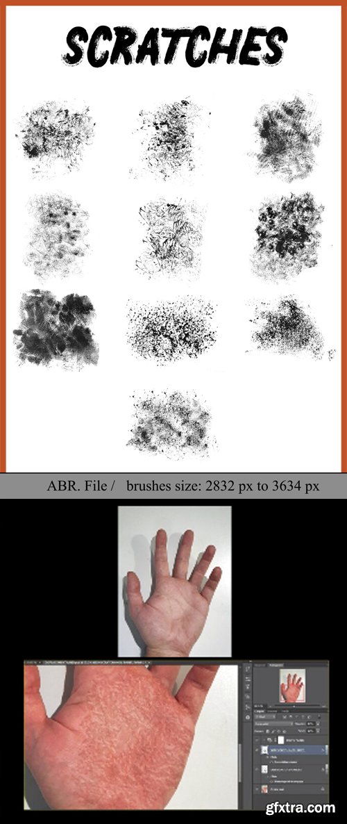 Skin Scratches Brushes Pack » GFxtra