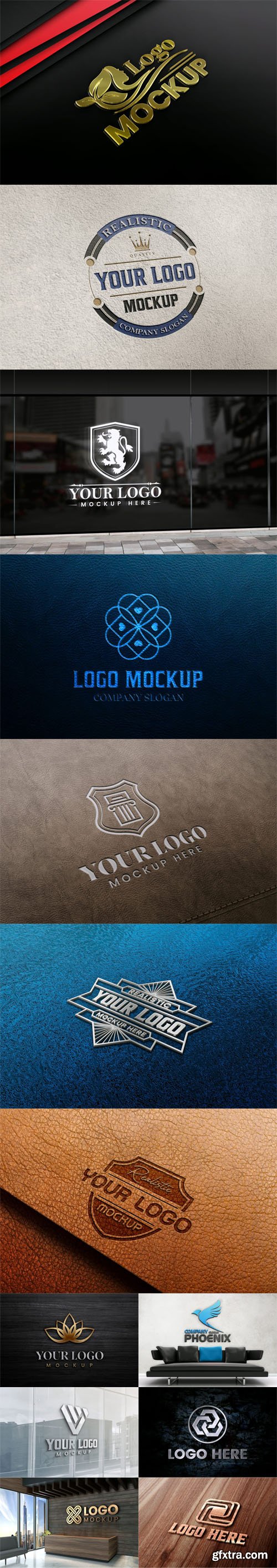 3D Logos - 13 PSD Mpckups Templates 3D Logos - 13 PSD Mpckups Templates