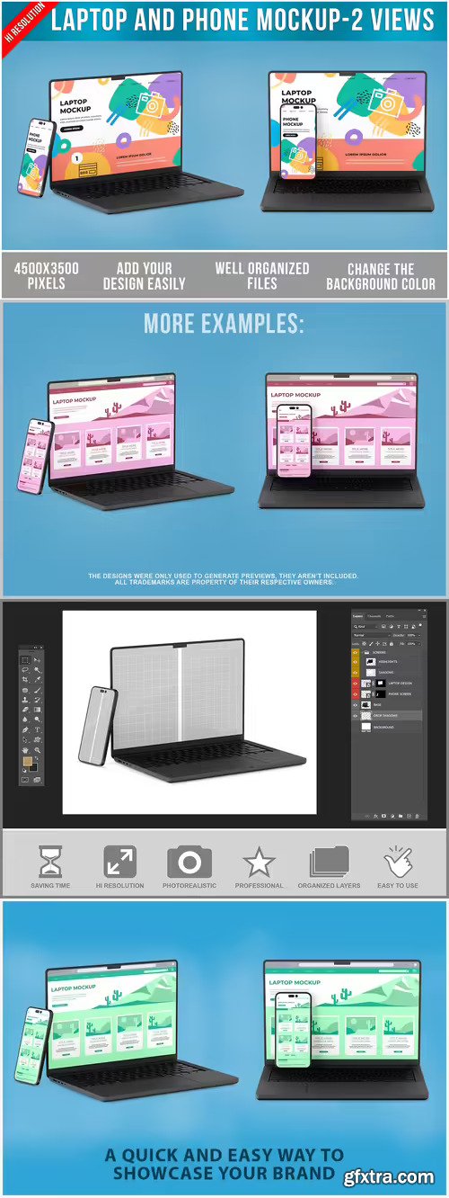 Laptop and Smartphone Mockup