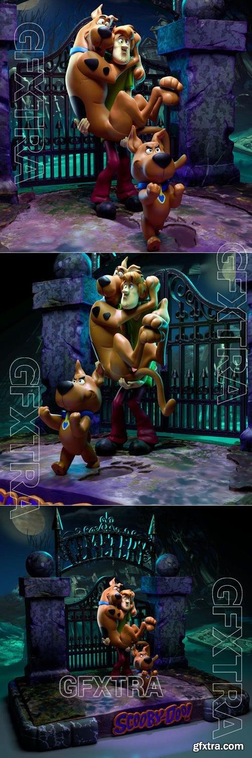 Scooby-Doo, Shaggy and Scrappy-Doo in Action &ndash; 3D Print Model