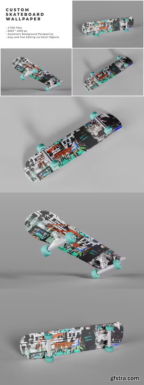 Bundle Skateboard Mockup