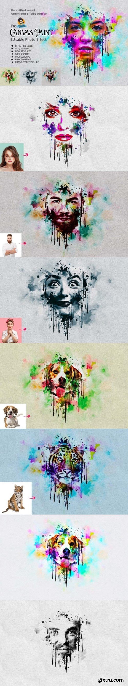 Canvas Painting Photo Effect