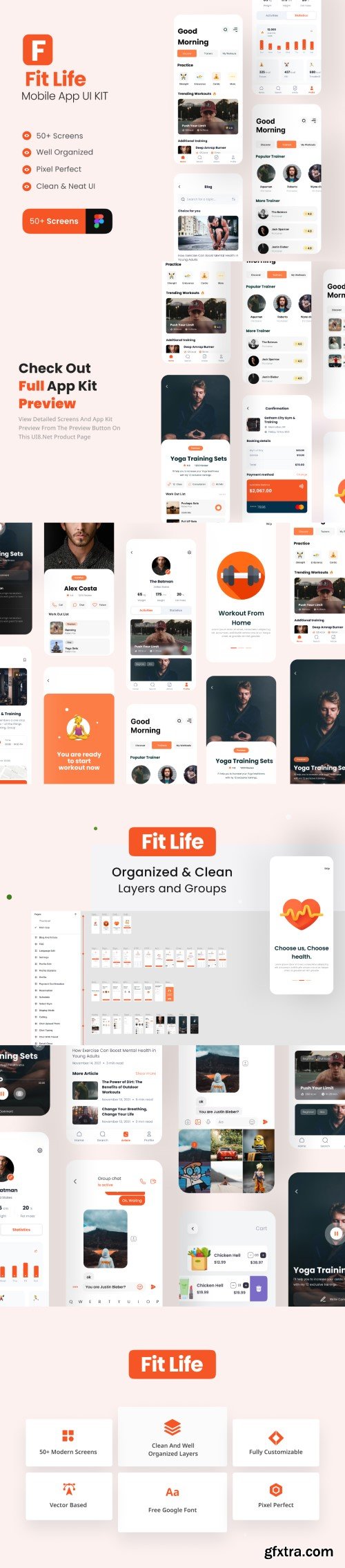 FitLife - Fitness App UI Kit