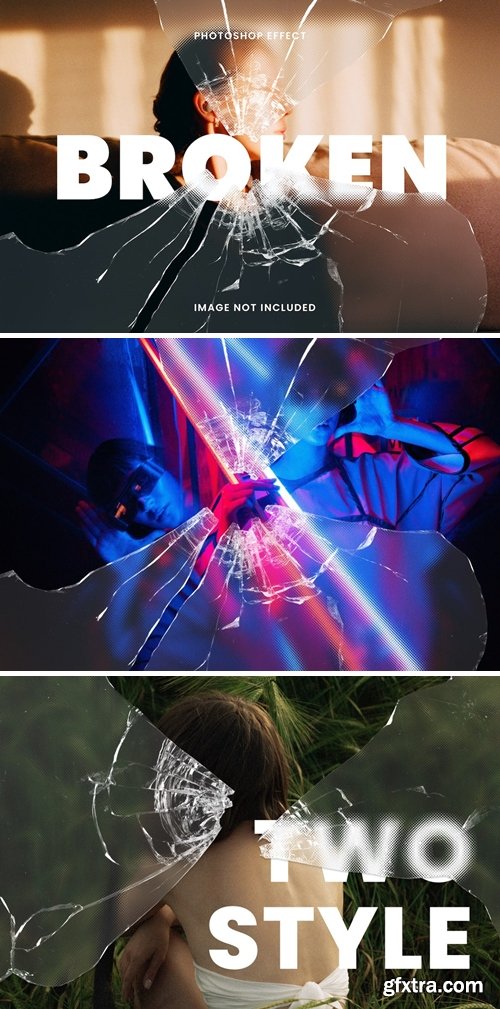 Broken Glass Overlay Photo Effect AQ2TENE